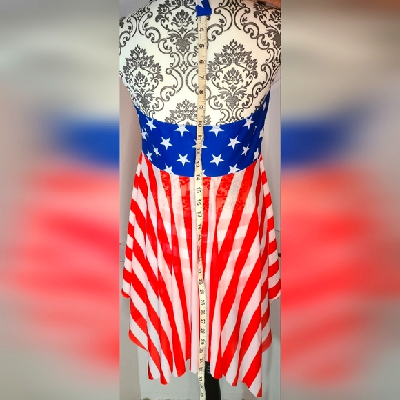American Flag Halter Swim Tankini with Shorts Swimsuit size 12 / XL - Picture 8 of 8